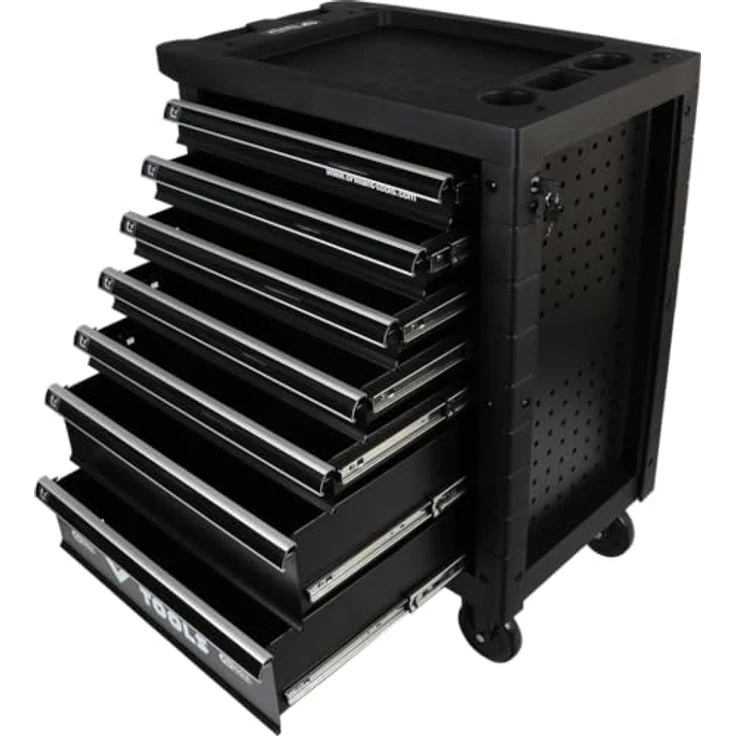 BRILLIANT TOOLS Werkstattwagen 7 Schubladen, bestückt mit 347 Profi-Werkzeugen, 470x770x975 mm – Bild 6