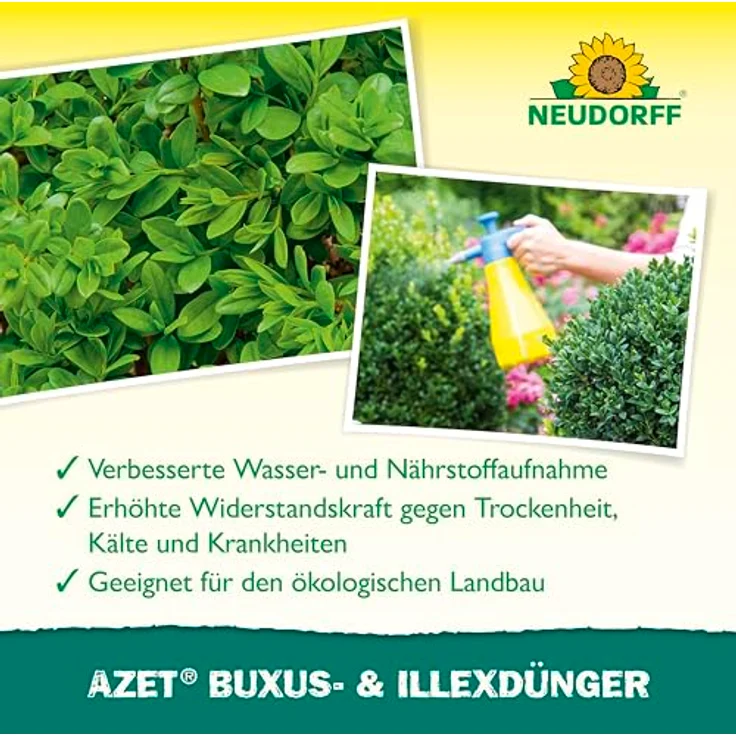 Neudorff Azet Buxus- & IlexDünger, 100% natürlicher Bio Flüssigdünger für gesundes Wachstum und kräftig grüne Immergrüne, 250 ml – Bild 4
