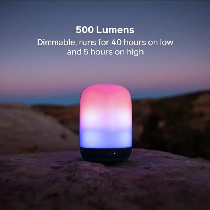 BioLite AlpenGlow Outdoor Laterne u. Powerbank, 500 lm, ChromaReal LEDs, versch. Farben – Bild 2