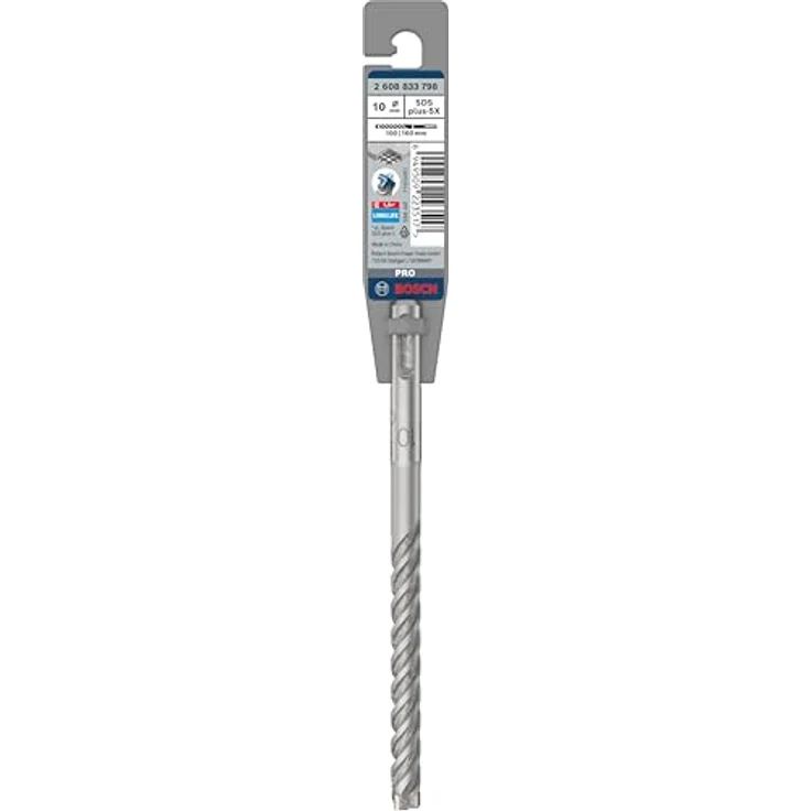 Bosch PRO SDS plus-5X Hammerbohrer, 10 x 100 x 160 mm, langlebiger Betonbohrer mit 4-Schneider-Design und hochfestem Wolfram-Carbid – Bild 2