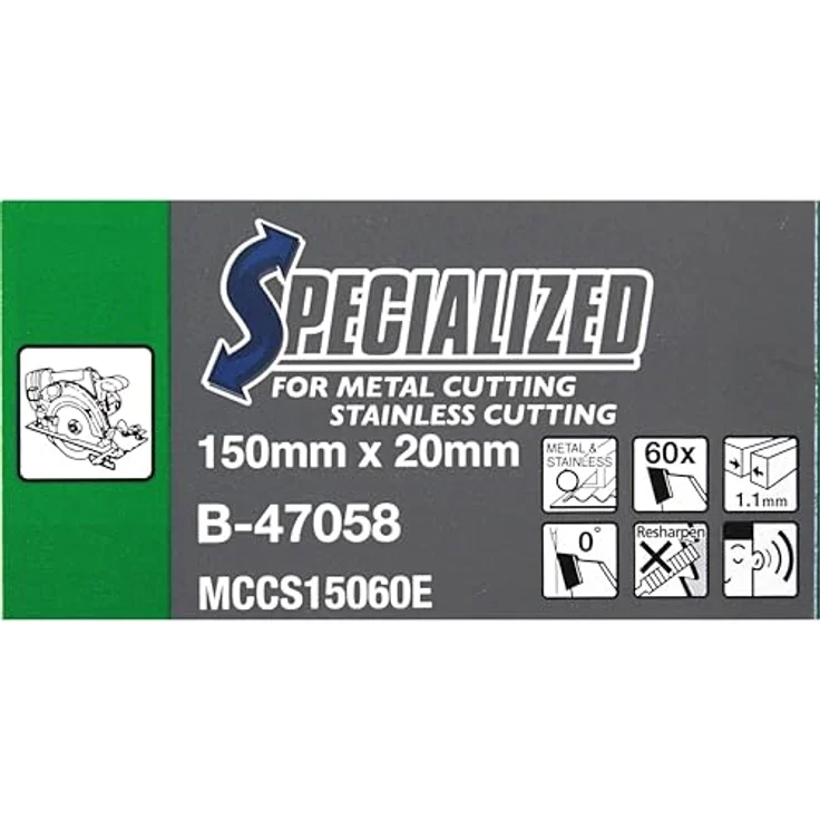 Makita B-47058 Sägeblatt f. INOX 150 x 20 x 60Z, 95 mm – Bild 3