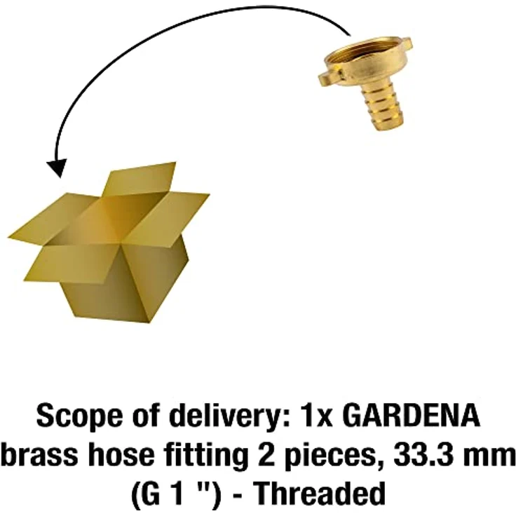 GARDENA Messing-Schlauchverschraubung 2-teilig: Verschraubung aus hochwertigem Messing, 33.3 mm (G 1 Zoll)-Gewinde, für 19 mm (3-4 Zoll)-Schläuche (7141-20) Bewässerungszubehör – Bild 6