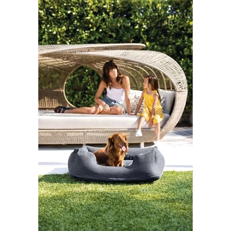 Intex Tierbett INTEX 48701NP, Hunde-Bett für kleine Hunde bis 9,1kg (78x58x22), waschbarer Bezug und Handpumpe – Bild 6