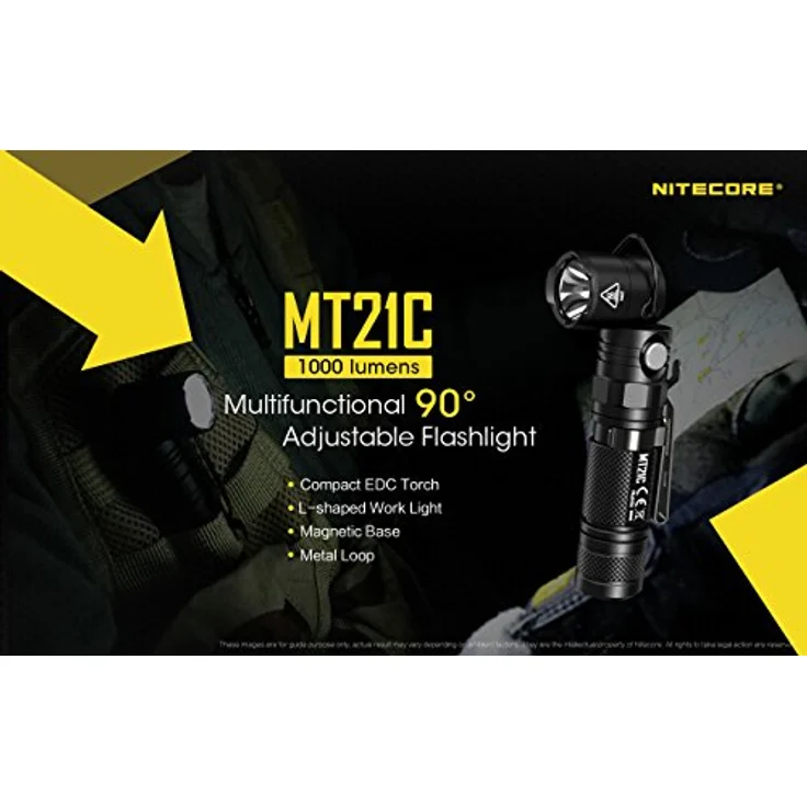 Nitecore MT21C LED-Taschenlampe 90 Grad schwenkbar inklusive Magnet am Lampenschaft – Bild 10