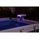 Bestway LED-Wasserfall für Stahlrahmenpools, mit 8 Beleuchtungsmodi, IP67 wasserdicht, Betrieb mit 3 AA-Batterien, automatischer Abschaltfunktion