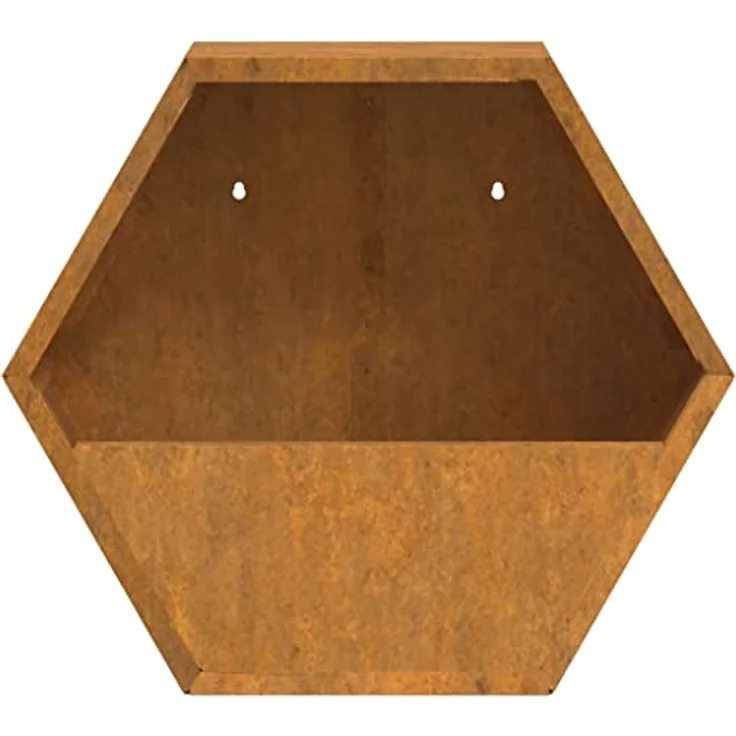 vidaXL Wand-Pflanzkübel, 2er Set aus rostigem Cortenstahl, 30x10x25 cm – Bild 7