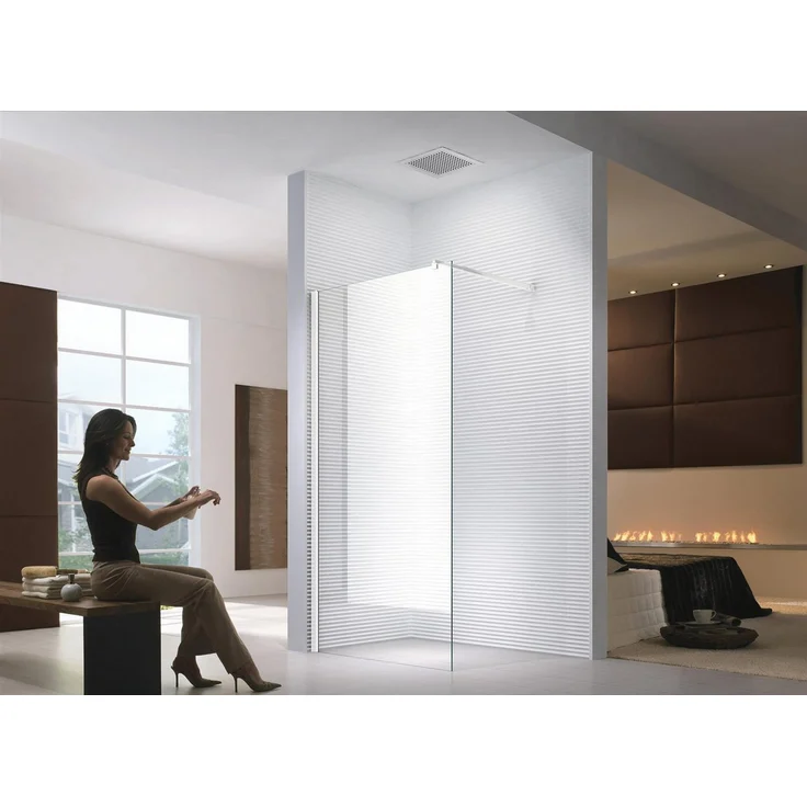 Glaszentrum Hagen Walk-in-Dusche 70x200 cm Klarglas Duschabtrennung - Stabile Alu-Profile, Weiß Eloxiert – Bild 1