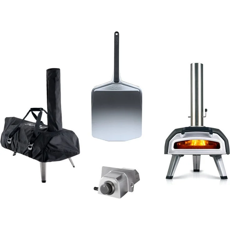 Ooni Karu 12G/Karu 2, Pizzaofen mit wetterfester Schale, 12" Pizzaschieber und Gasbrenner, tragbar und leistungsstark