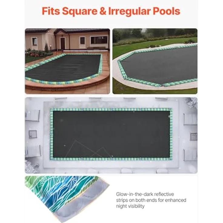 VEVOR Pool Beschwerungssack, 6er Pack à 240x30 cm, 0,4 mm dicke PVC-Wassersäcke mit Reflektorstreifen und auslaufsicherem Schraubverschluss, zur Befestigung von Poolabdeckungen im Winter, blau – Bild 3