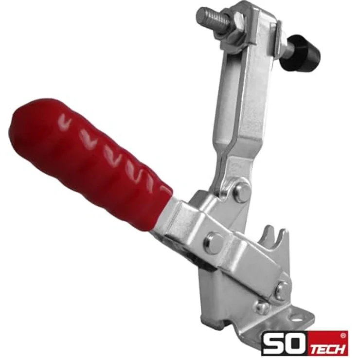 SO-TECH Kniehebelspanner 2er Set, Haltekraft bis 227 kg, rot, ideal für präzise Montage und Fixierung – Bild 4