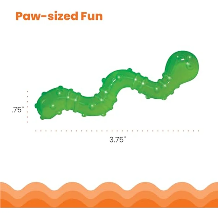 Catstages Petstages 329 Orkakat Wiggle Worm, Kauspielzeug aus flexiblem Material mit echtem Katzenminze-Inhalt, orange, einheitsgröße – Bild 5