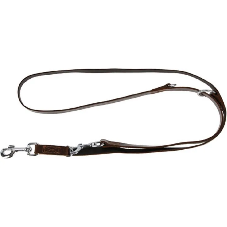 Kerbl Hundeleine Kerbl 83957, hochwertiges Qualitätsleder, stabil & verchromte Beschläge, genäht