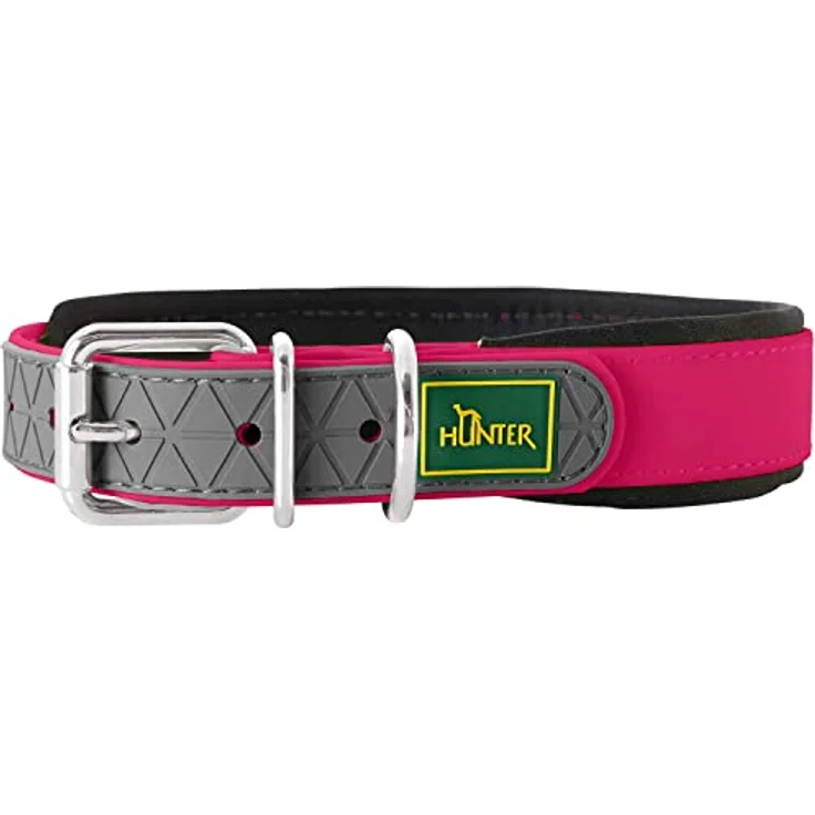 HUNTER CONVENIENCE COMFORT Hundehalsband, Kunststoffmaterial, Neopren, 65 L-XL, himbeer – Bild 1