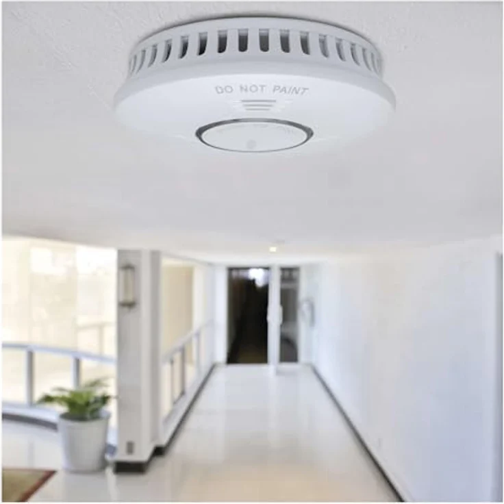 EMOS GoSmart - Smart Home Rauchmelder mit Zigbee - 85dB Alarm, rot blinkendes Licht, kabellos - für Küche, Wohnzimmer - 10 Jahre Lebensdauer - inkl. Batterie - weiß – Bild 5