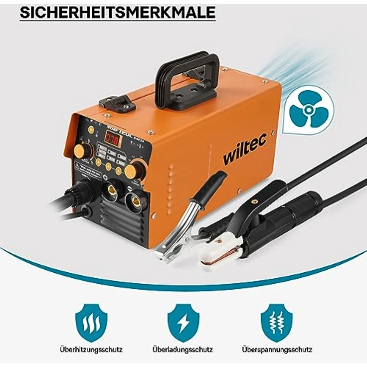 XPOtool IGBT Schweißgerät, digitales 120A Invertergerät für MIG, MMA, WIG/TIG und Flux-Fülldraht mit Hot Start und Arc Force – Bild 5