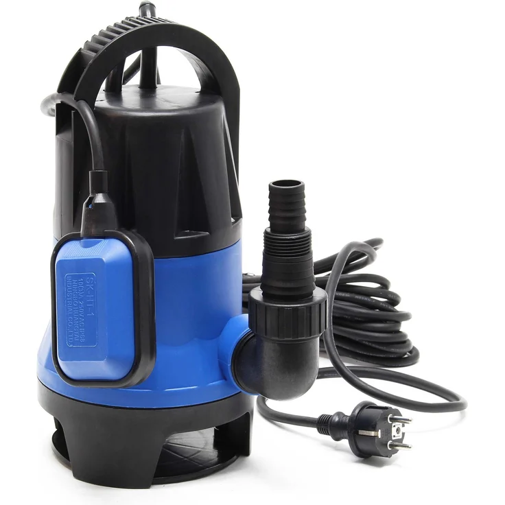 Wiltec Schmutzwasserpumpe 900 W 14000 l/h Tauchpumpe Gartenpumpe Brunnenpumpe Entwässerungspumpe, maximale Förderhöhe 8,5 Meter, integrierter Tragegriff