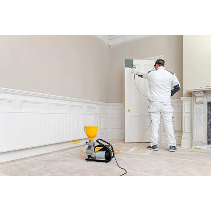 WAGNER Membranpumpe SuperFinish 21 Pro, Airless Lackiergerät mit 2,1 l/min Fördermenge, inkl. 3,7-Liter-Oberbehälter und Vector Pro Pistole – Bild 5