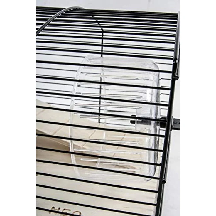ZOLUX Neo Panas small cage with Glass Litter Box- Black – Bild 4