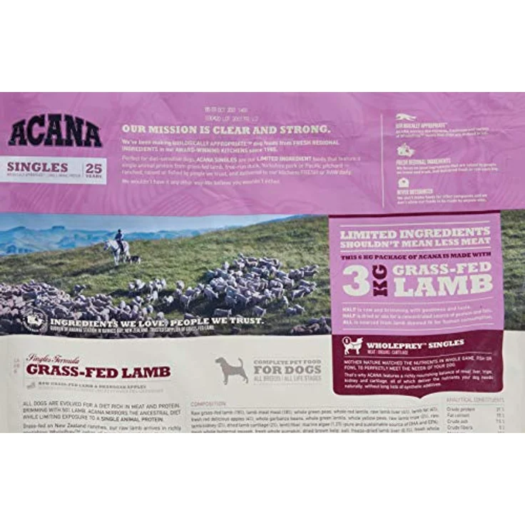 Acana Singles Grass-fed Lamb & Okanagan Apple Dog - 6 kg – Bild 5