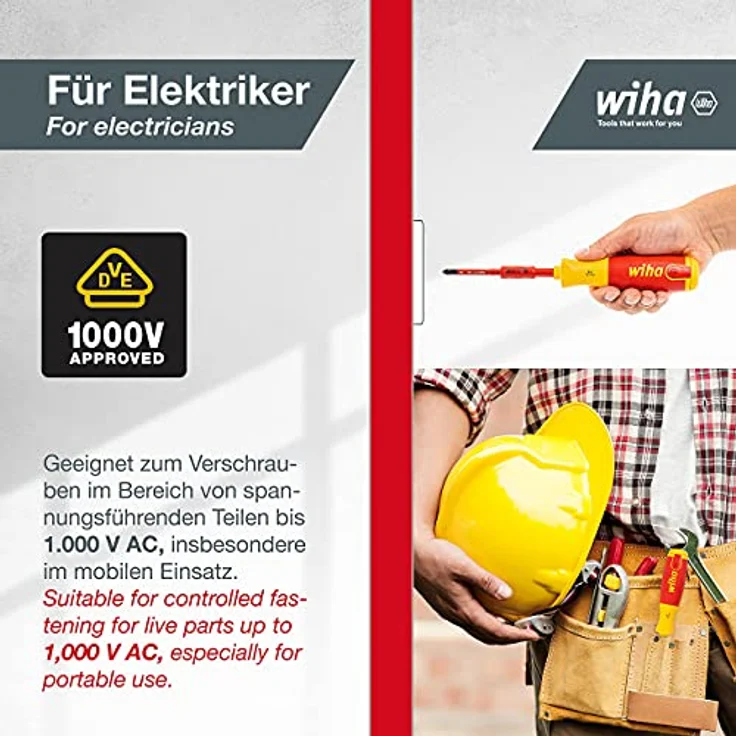 Wiha Magazin-Bithalter LiftUp electric mit 6 slimBits (2831-09021) - Schraubendreher für elektrische Anwendung – Bild 3