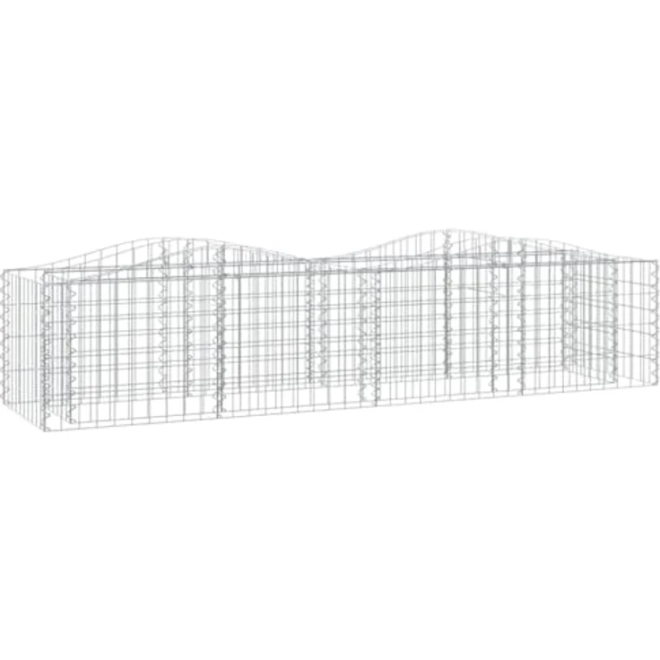 vidaXL Gabionen-Hochbeet mit Hochbogen 200x50x50 cm Verzinktes Eisen – Bild 1