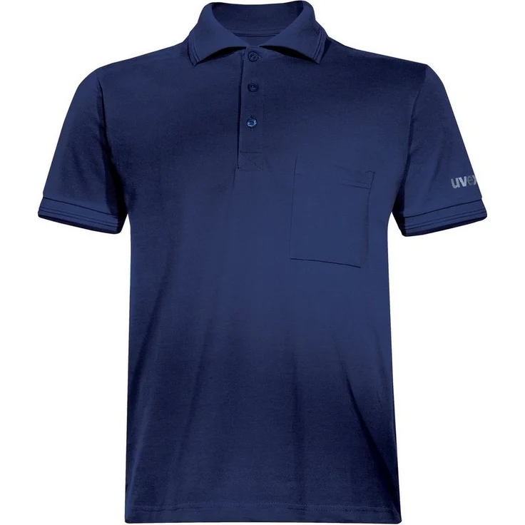 Uvex Poloshirt Modell 7460, marine, 100% Baumwolle, Formkragen, Brusttasche, pflegeleicht