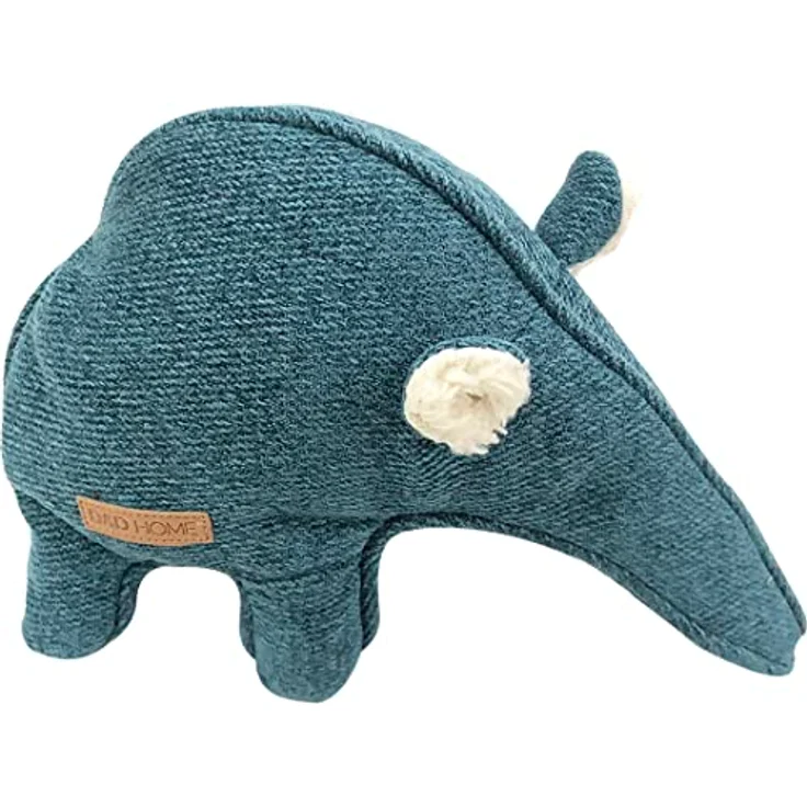 D&D Home, Liz Chenille-Spielzeug, 27 x 18 cm, Blau, Füllung 100% Polyester, feine Verarbeitung, Pelzohren, mit Quietschspielzeug im Trompe für noch mehr Spielspaß, für Hunde – Bild 1