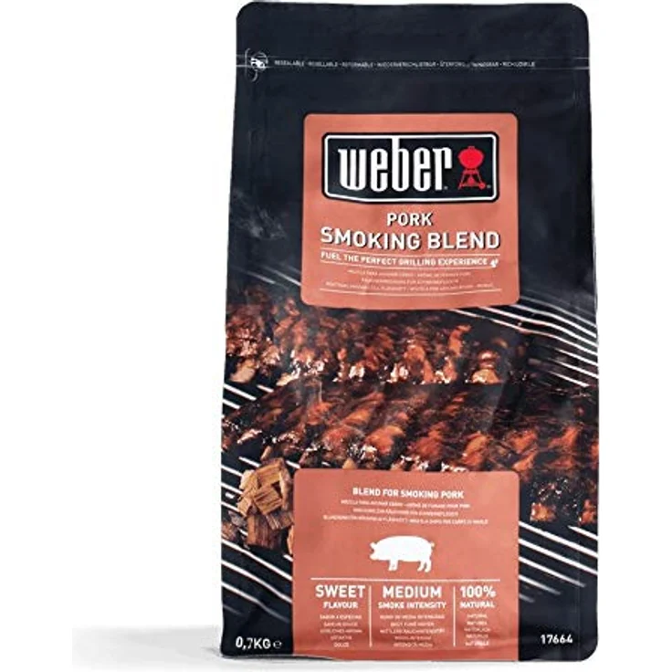 Weber 17664 R„ucherchips fr Schweinefleisch, 700g, R„uchern, Aroma, Grillen – Bild 4