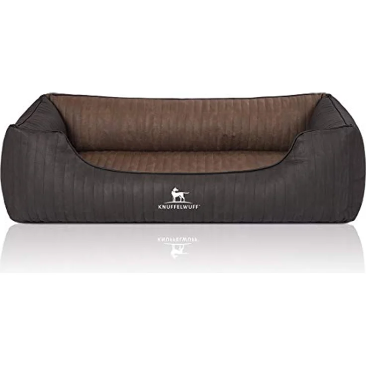 Knuffelwuff Orthopädisches Hundebett Outback XXL 120 x 85cm Schwarz/Braun - Formstabil, Gelenkentlastend, Leicht zu Reinigen - für große, mittelgroße und kleine Hunde – Bild 2