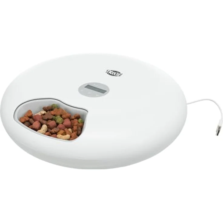 Trixie TX5+2 (0.18 l) Futternapf, programmierbar, Einklemmschutz, weiß