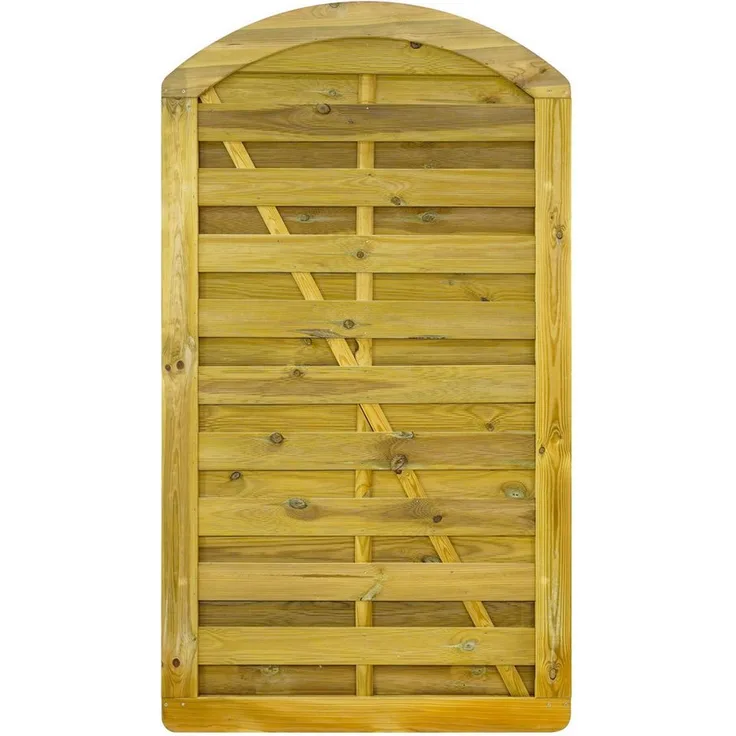 GartenLand Zauneinzeltür Gartentor Vario gebogen, Kiefernholz KDI, 100x180 cm, langlebig und pflegeleicht