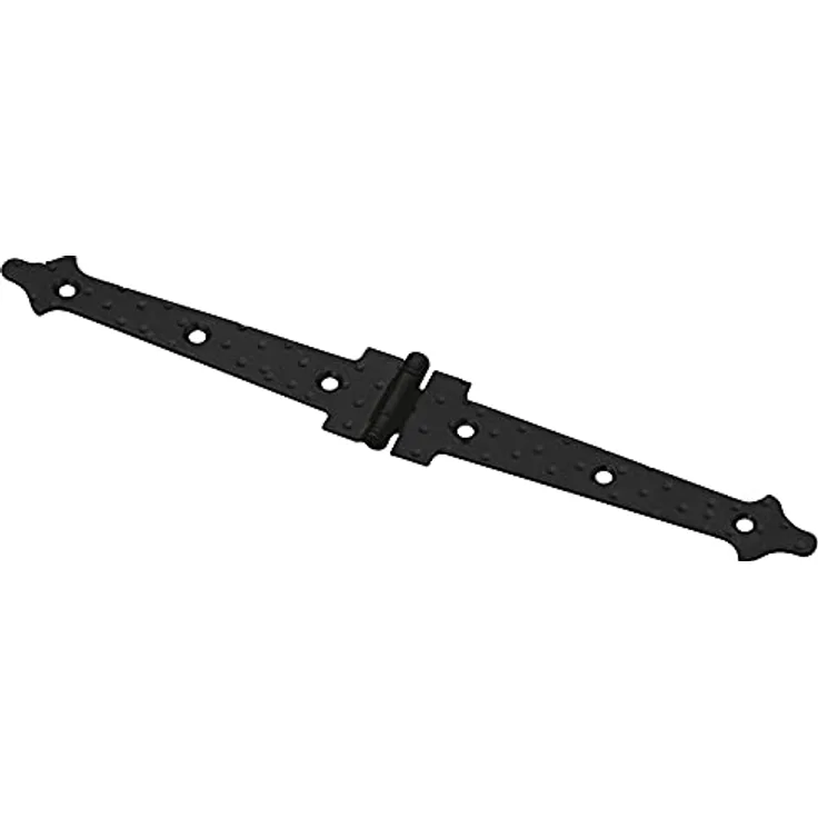 Amig - Scharnier mit zwei Schaufeln, Schwarz, Modell 552, aus Stahl, Schmiedestil, für glatte Klapptüren für Außen- und Inneneingang und Schränke - 180 x 22,5 x 1,5 mm