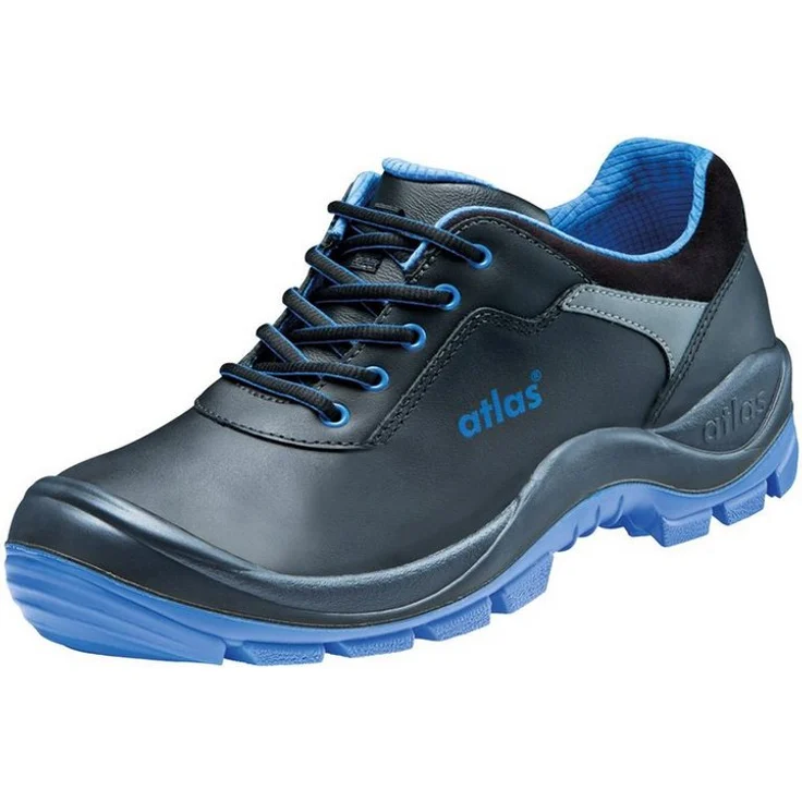 Atlas Schuhe SL 725 XP, robuster Arbeitsschuh mit Stahlkappe und 3D-Dämpfungssystem, schwarz