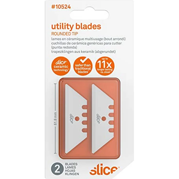 SLICE Cuttermesser Slice 10524, Keramische Ersatzklingen abgerundet, 2er Set mit finger-friendly® Sicherheitsfeature – Bild 7