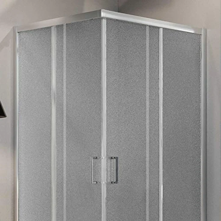 Eckeinstieg Duschkabine Rechteckig 80x70 H185 Satiniert 6mm Glas Mod. Ready – Bild 4