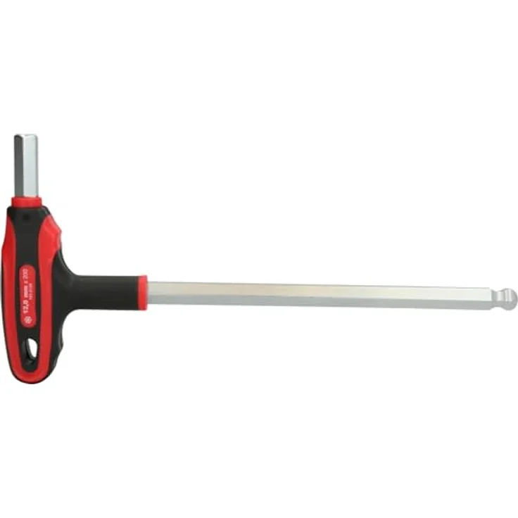 KS Tools 151.8139 Innen-Sechskantschraubendreher, Kugelkopf, 12mm Schlüsselweite, 2-Komponentengriff, gehärtet, brüniert, matt verchromt – Bild 2