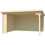 LASITA MAJA Gartenhaus Unterstand Columbus, BxT: 445x349 cm, 34mm, Naturbelassen