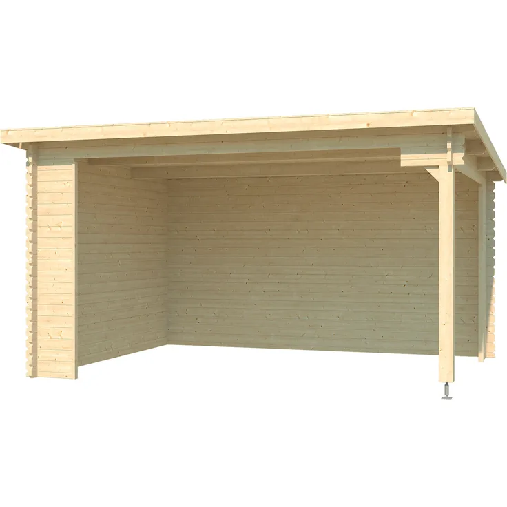 LASITA MAJA Gartenhaus Unterstand Columbus, BxT: 445x349 cm, 34mm, Naturbelassen