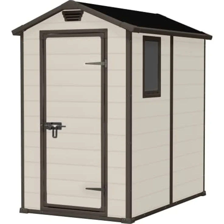 Keter Gerätehaus Manor 4x6, Beige, 3,8 m³ Rauminhalt, wetterfest – Bild 1