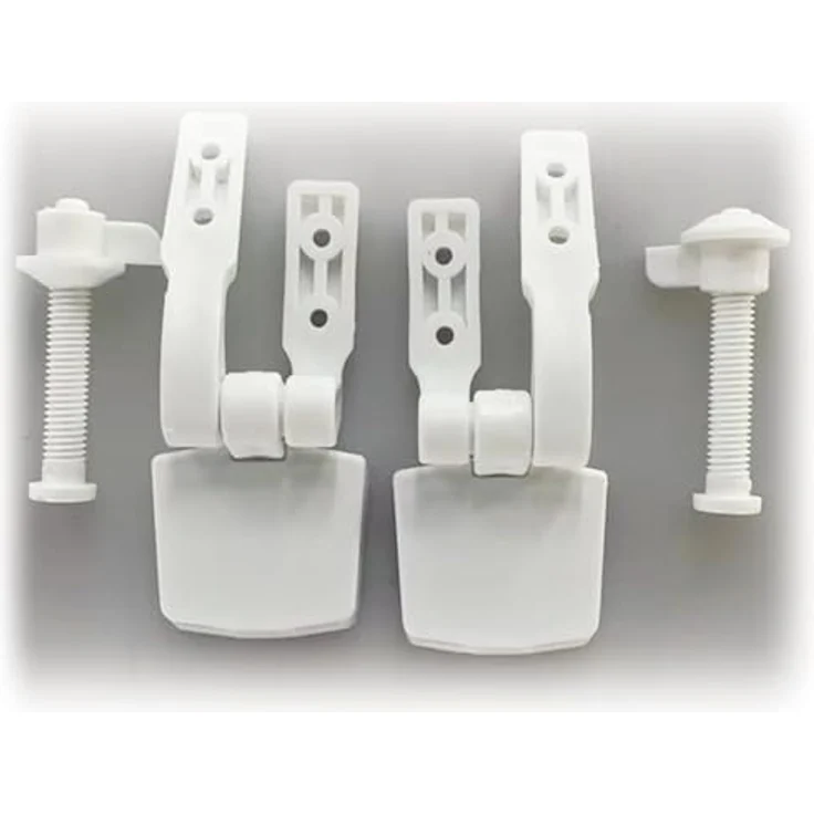 MSV WC-Sitz MDF, 45 cm x 37 cm x 5,6 cm, Weiß, mit Kunststoffscharnieren und hygienischer Oberfläche – Bild 5
