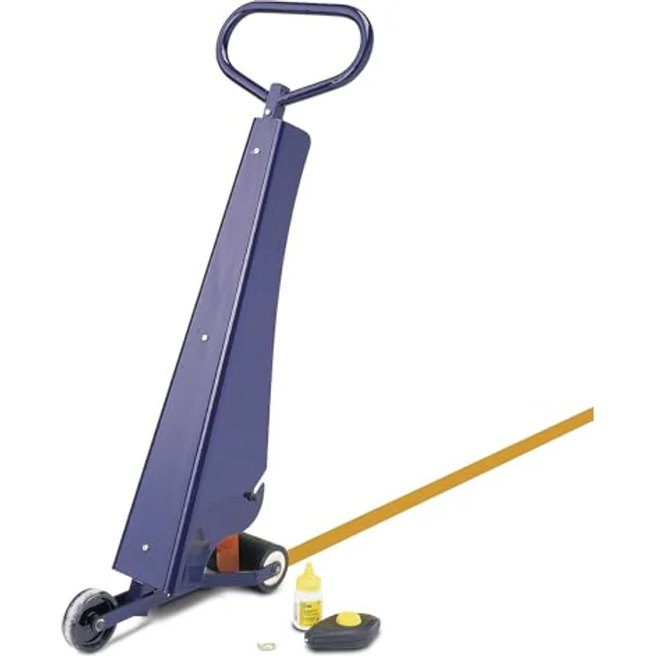 Certeo Markierset Bodenmarkiergerät und -band, gelb, inklusive 2 Rollen Bodenmarkierband, Schneidmesser, Schlagschnur und Kreide – Bild 4