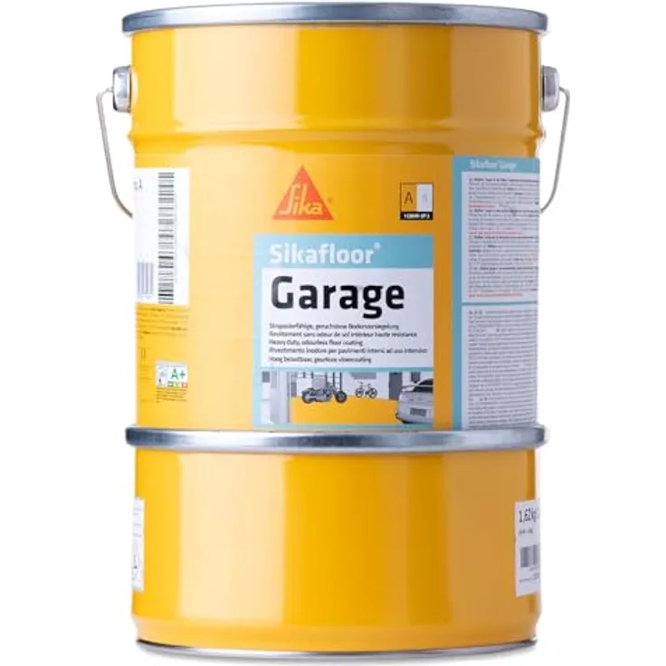 SIKA Sikafloor Garage, 2-komponentige Epoxidharz Bodenbeschichtung, abriebfest und geruchslos, Kieselgrau, 6kg