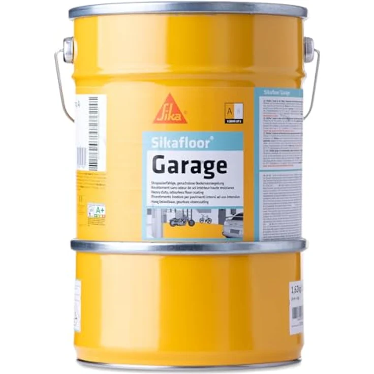 SIKA Sikafloor Garage, 2-komponentige Epoxidharz Bodenbeschichtung, abriebfest und geruchslos, Kieselgrau, 6kg – Bild 1