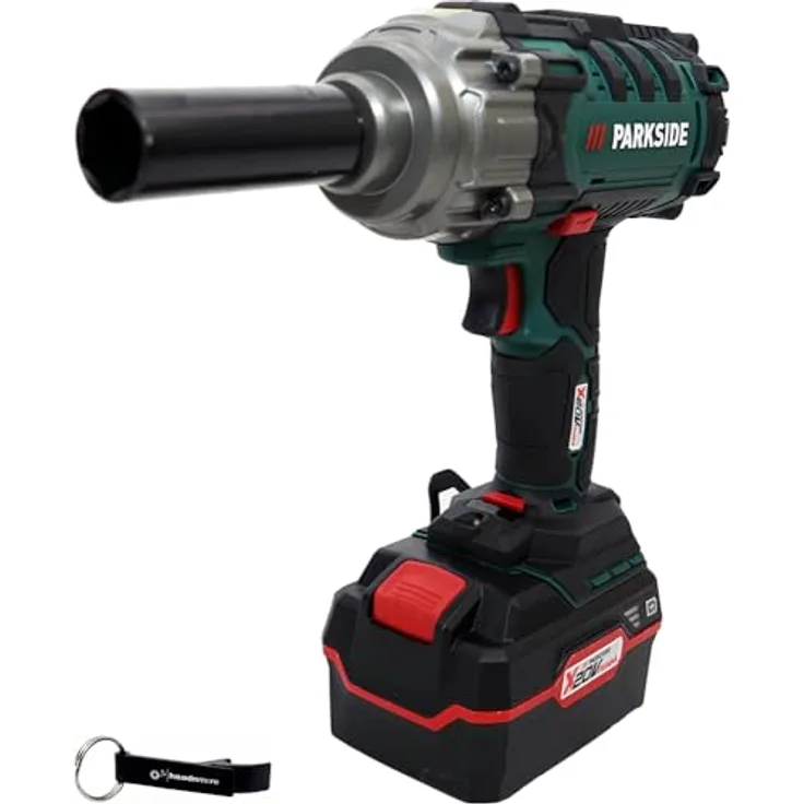 HEADNMORE® Bundle - PARKSIDE® 20V Akku Schlagschrauber PASSK 20 C4 (inkl. Akku) +Schlüsselanhänger, kraftvoller Schlagschrauber mit max. 400 Nm Drehmoment