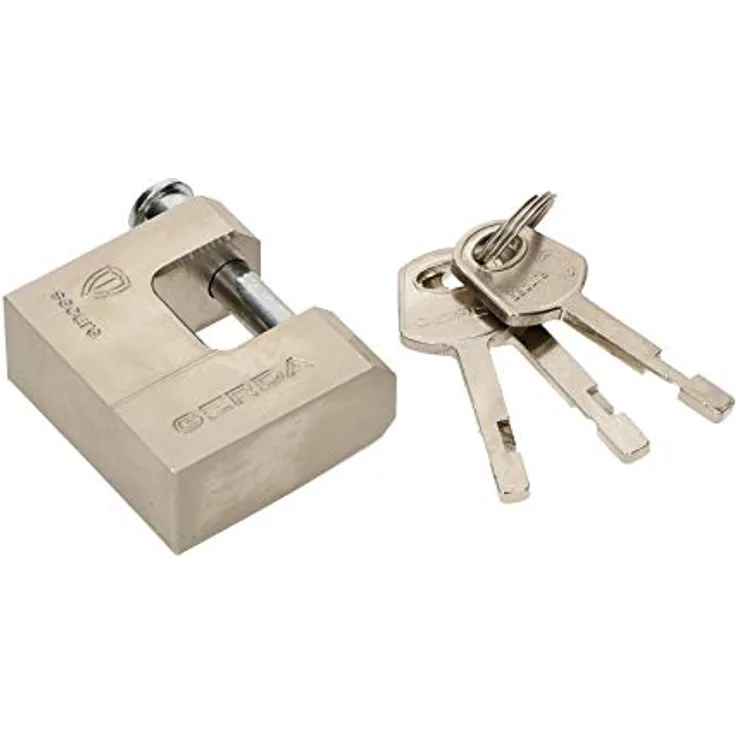 KOTARBAU® Verstärktes Messing-Vorhangschloss 50 mm Monoblock Vorhängeschloss mit Bolzen Einbruchsicherung Bügelschloss Gehärtetes Massivschloss