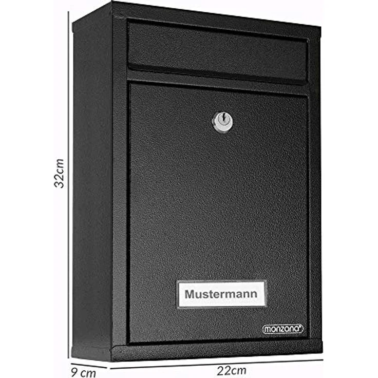 DEUBA 6x Briefkasten Wandbriefkasten Briefkastenanlage Postkasten Stahl Auswahl schwarz – Bild 6