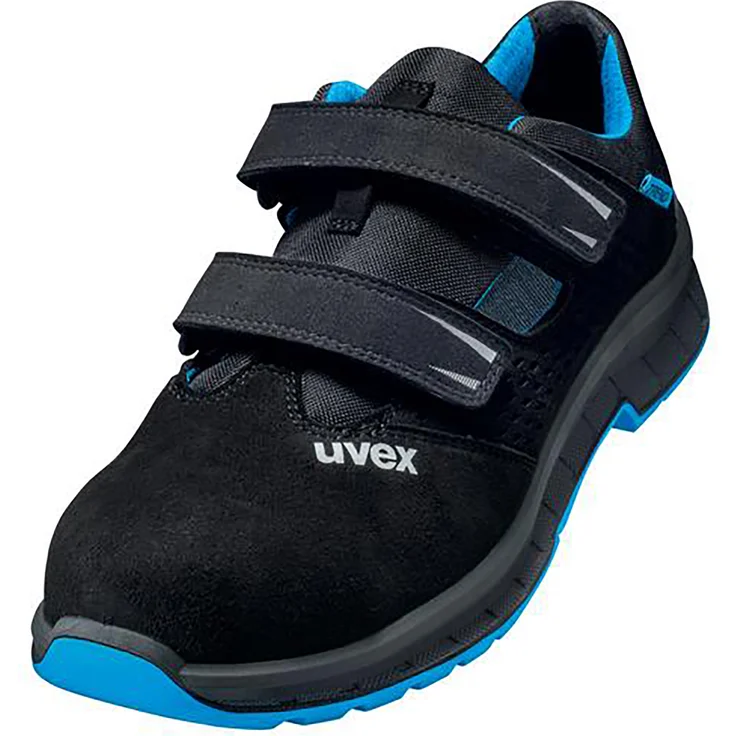 Uvex 2 trend Sandalen S1P, Arbeitsschuhe mit Umknickschutz, blau-schwarz, Weite 11, Gr. 50