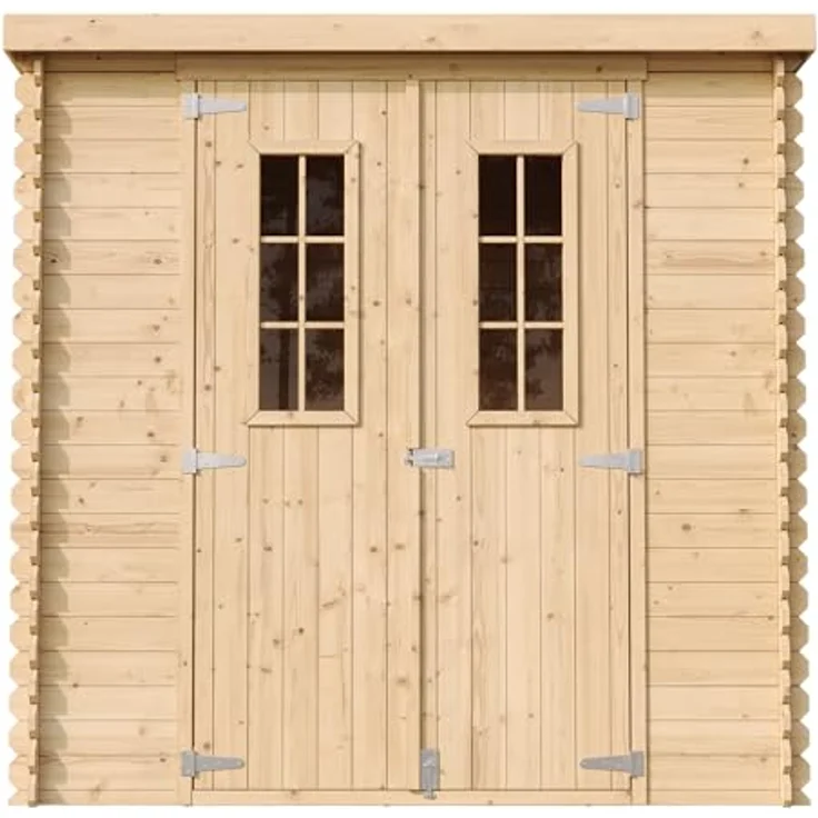 TIMBELA M311C Holzhaus Gartenhaus - Gartenschuppen Holz B204xL142xH200 cm/ 2,22 m2 Lagerschuppen für Garten - Fahrrad Schuppen - Wasserfestes Dach – Bild 2