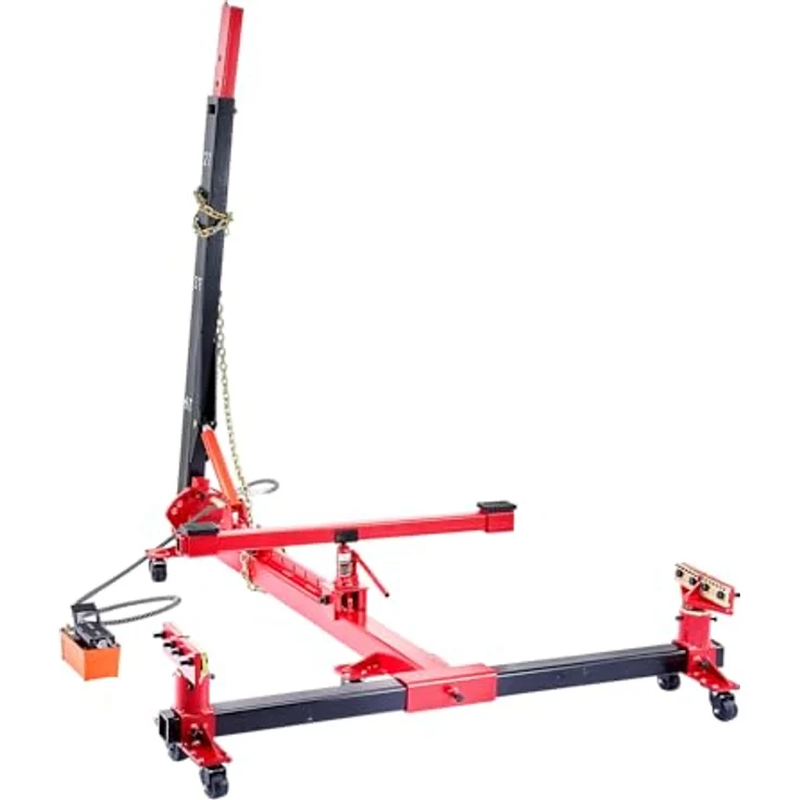 VEVOR Karosserie-Rahmenabzieher und Richtgerät, 6 t Spannungs-Karosseriereparaturausrüstung mit 3 t Airbag-Wagenheber, 45 MPa Hydraulik Fußpumpe und 16 Richtwerkzeugen für Autowerkstätten – Bild 9