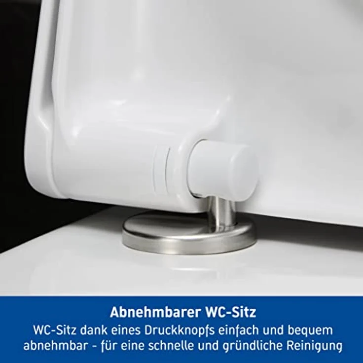Duravit WC-Sitz Starck 3, Weiß, 43,1 cm x 37 cm x 4,3 cm mit Absenkautomatik und Edelstahlscharniere – Bild 4